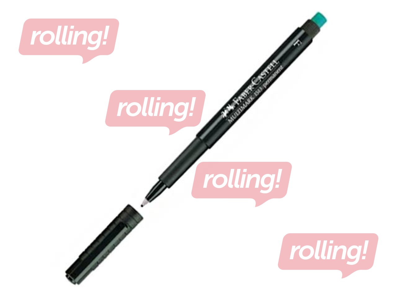 Faber-Castell F Маркер перманентный, круглый, черный, 0.6мм