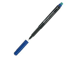 Permanentne marker Faber Castell F, ümmargune, sinine, 0.6mm