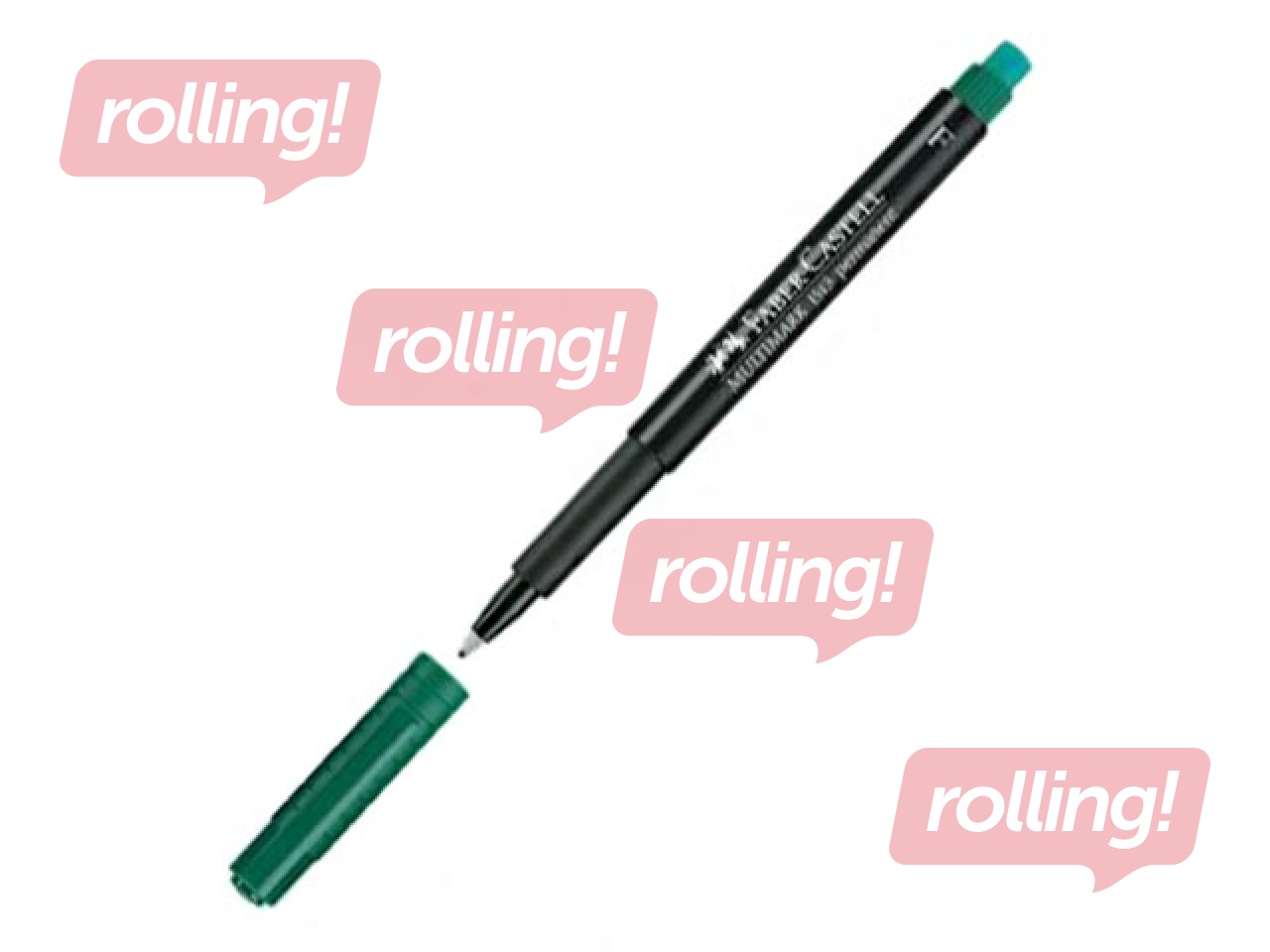 Permanentne marker Faber Castell F, ümmargune, roheline, 0.6mm