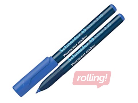 Permanentne marker Schneider 240, ümmargune, sinine, 1-2mm