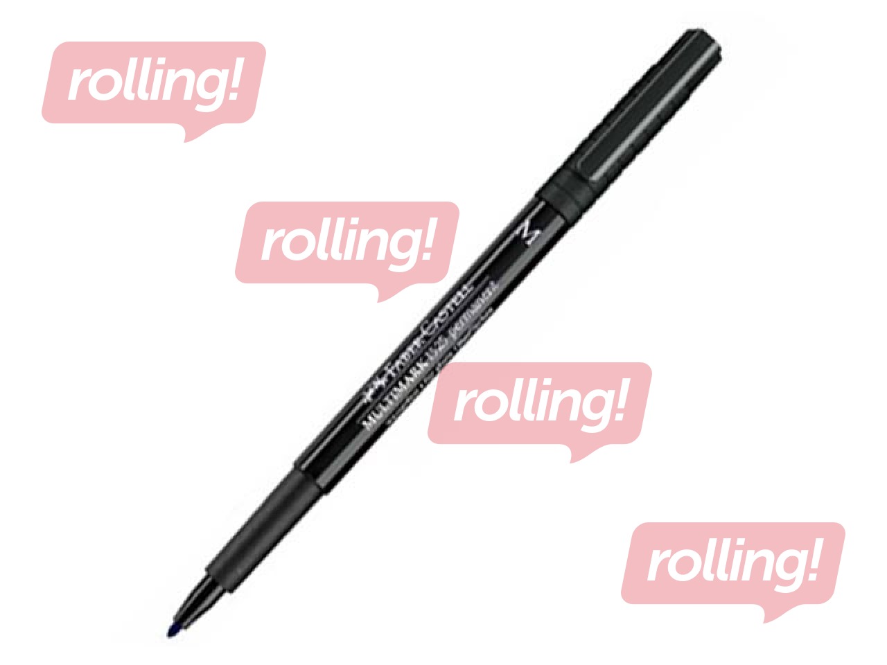 Püsimarker Faber Castell M, ümmargune, must, 1mm