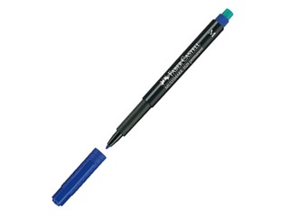 Перманентный маркер Faber Castell M, круглые, синий, 1мм