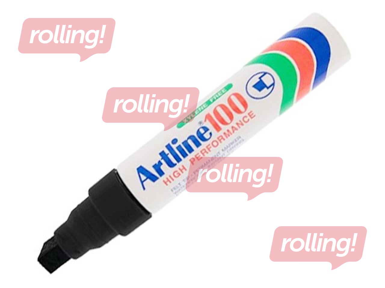 Permanentais marķieris Artline 100, nošķelts, melns, 7.5-12mm