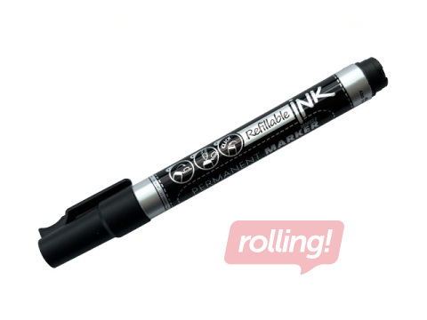 Permanentne marker MemoBe, must, 1-3mm