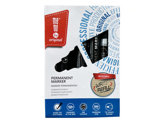 Permanentne marker MemoBe, must, 1-3mm