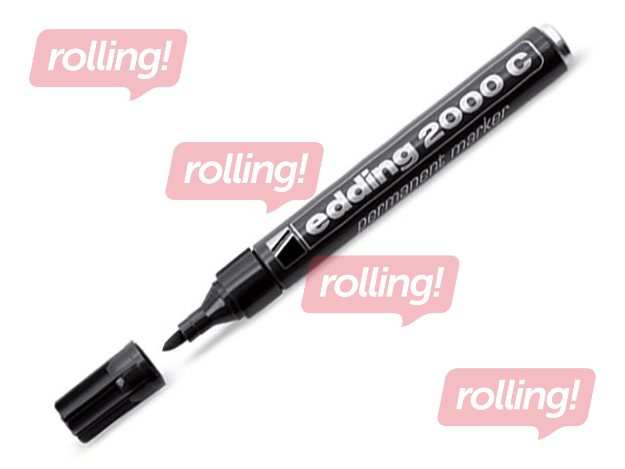 Marker Edding permanentne 2000c must, ümar ots, 1.5-3mm