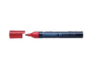 Püsimarker Schneider 230, punane, 1-3mm