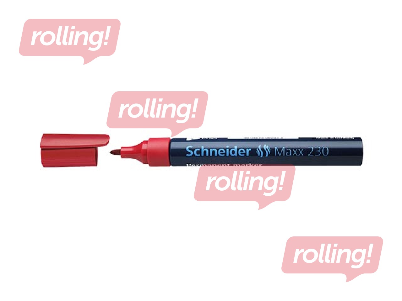 Püsimarker Schneider 230, punane, 1-3mm