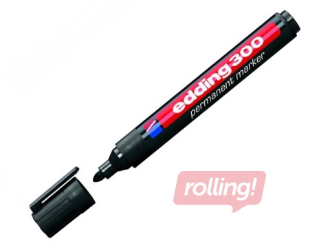 Permanentne marker Edding 300, must, 1.5-3mm