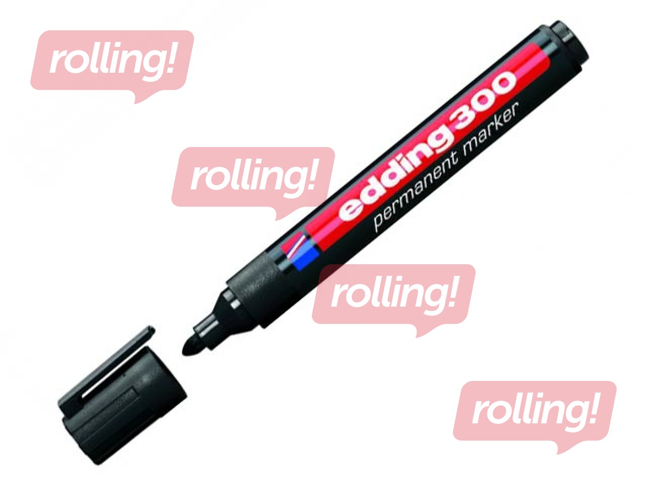 Permanentne marker Edding 300, must, 1.5-3mm