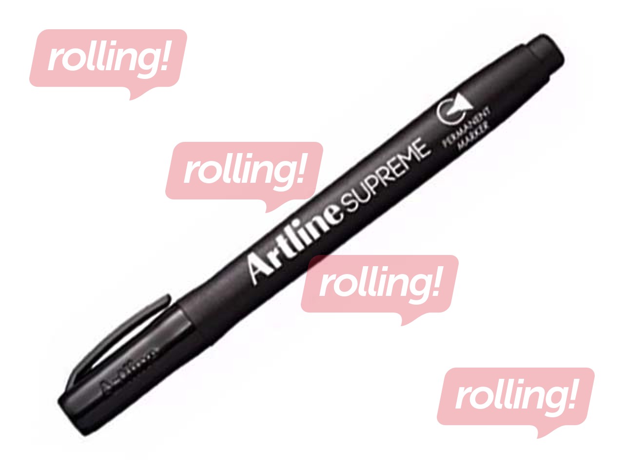 Перманентный маркер Artline Supreme, круглый, чёрный, 1-2мм