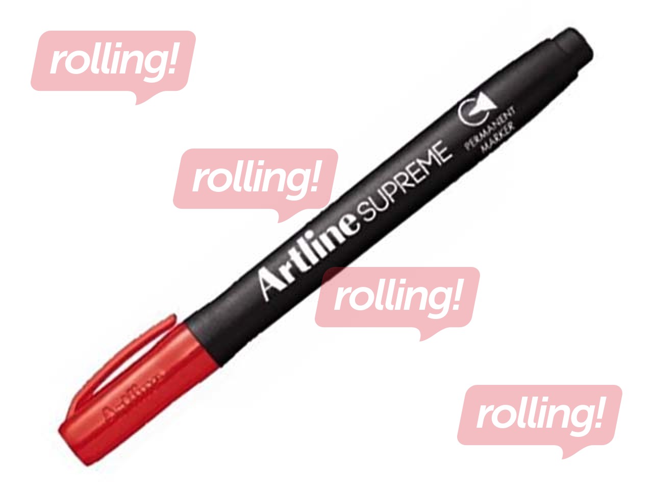 Permanentais marķieris Artline Supreme, apaļš, sarkans, 1-2mm