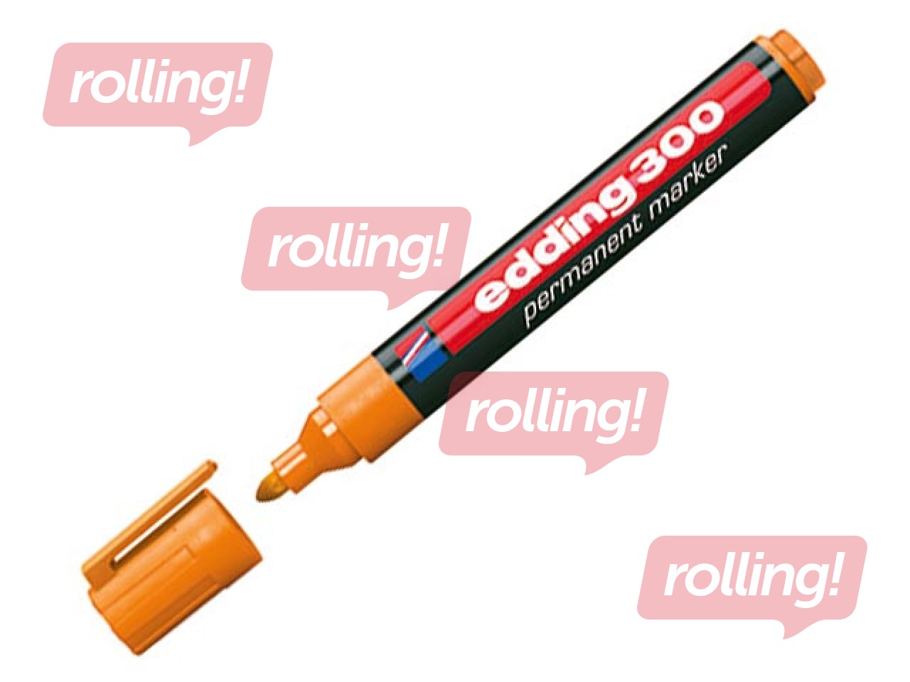 Permanentne marker Edding 300, oranž, 1.5-3mm