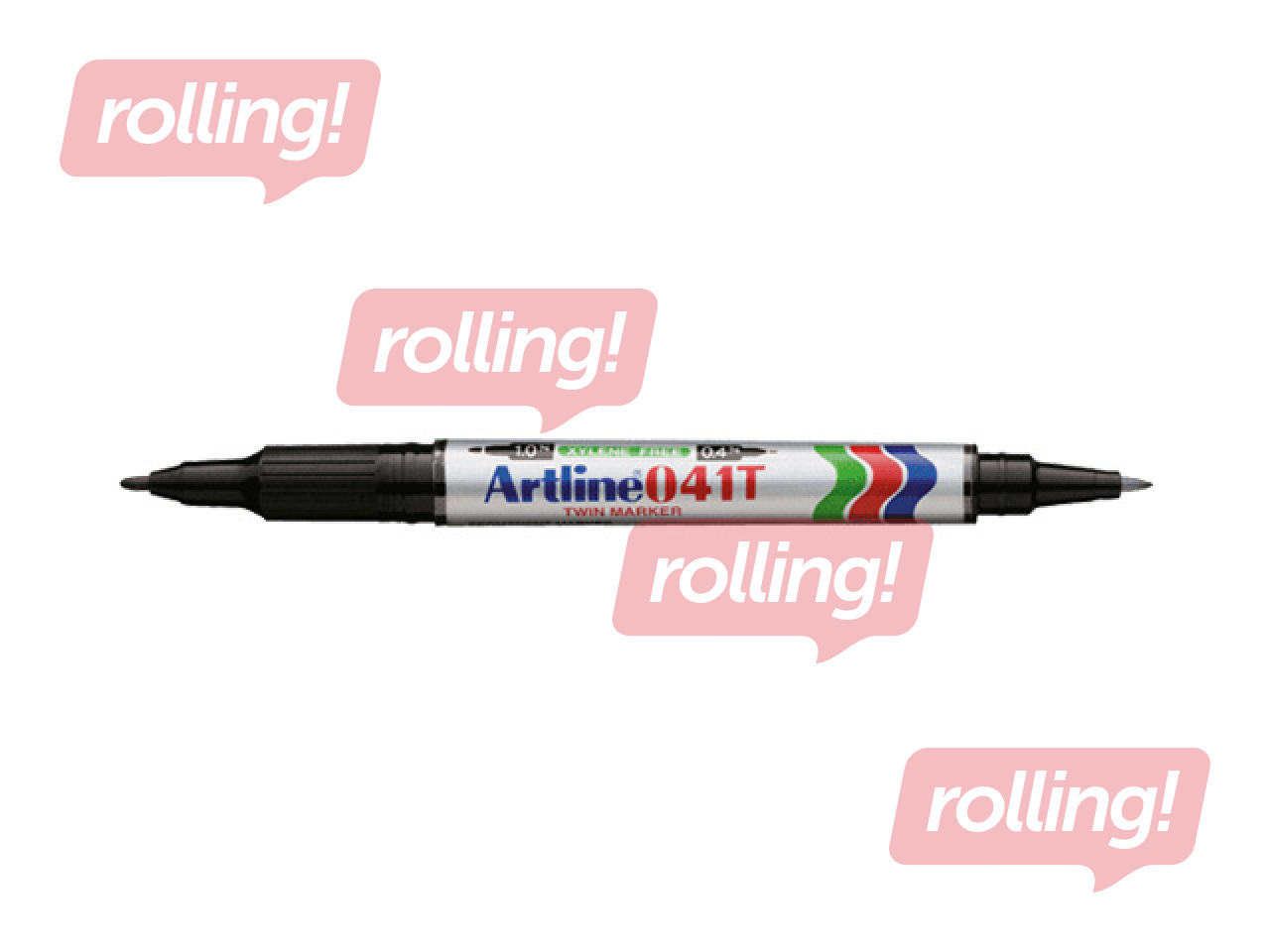 Permanent marker Artline 041T, double-sided, black, 0.4mm/1mm