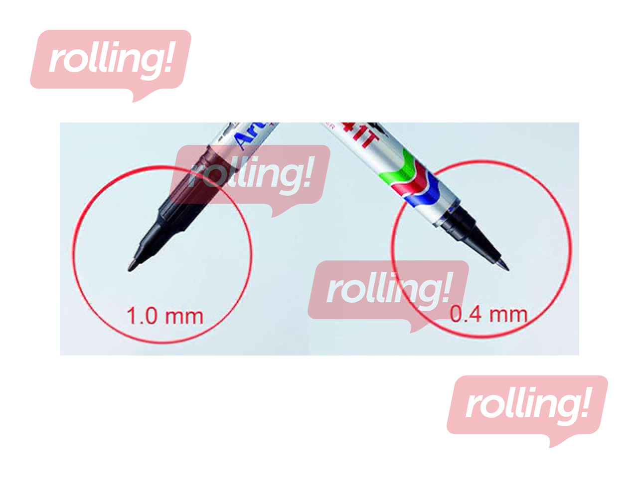 Püsiv marker Artline 041T, kaheotsaline, must, 0.4mm/1mm