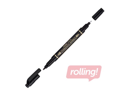 Pentel permanent marker, double sided, conical, black, 0.6/2.0mm