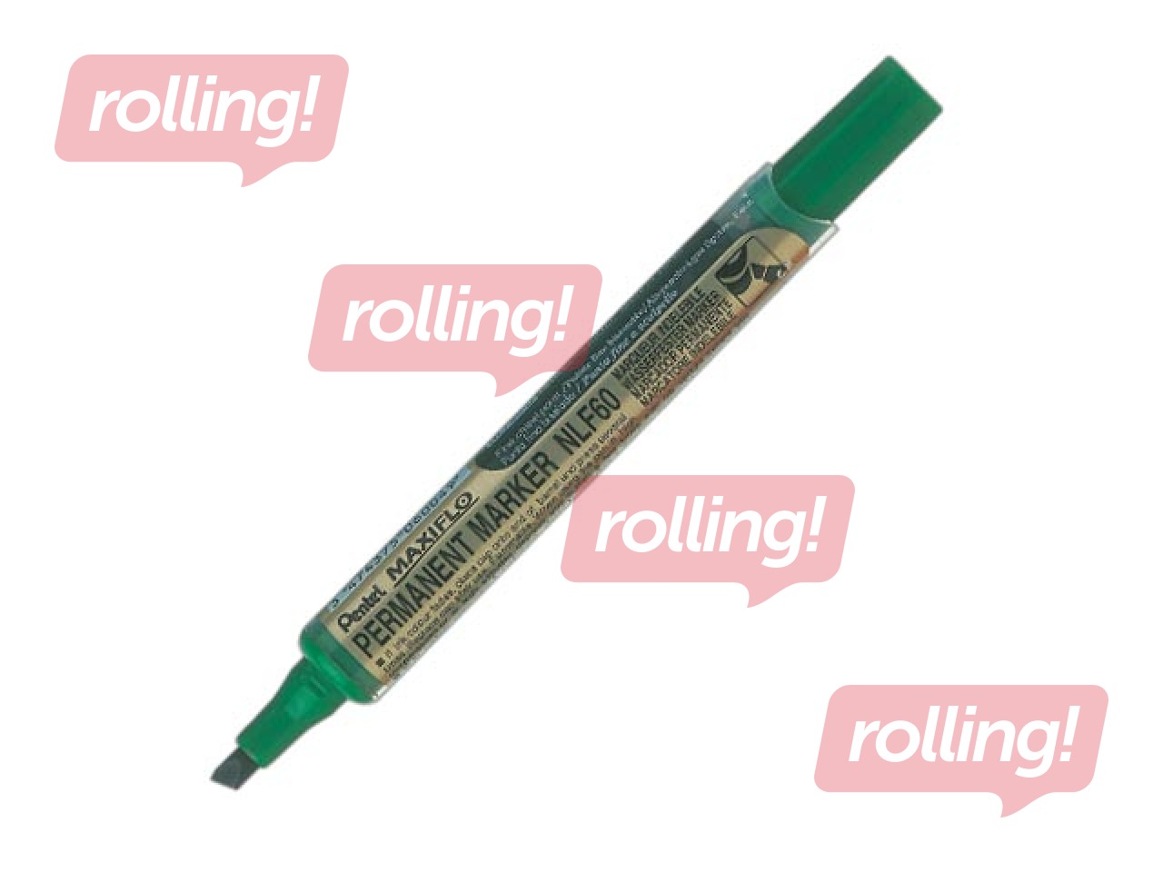 Püsimarker Pentel Maxiflo, kaldus, roheline, 2-4.5mm