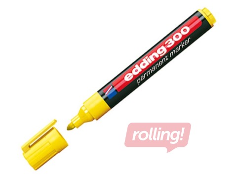Permanentne marker Edding 300, kollane, 1.5-3mm