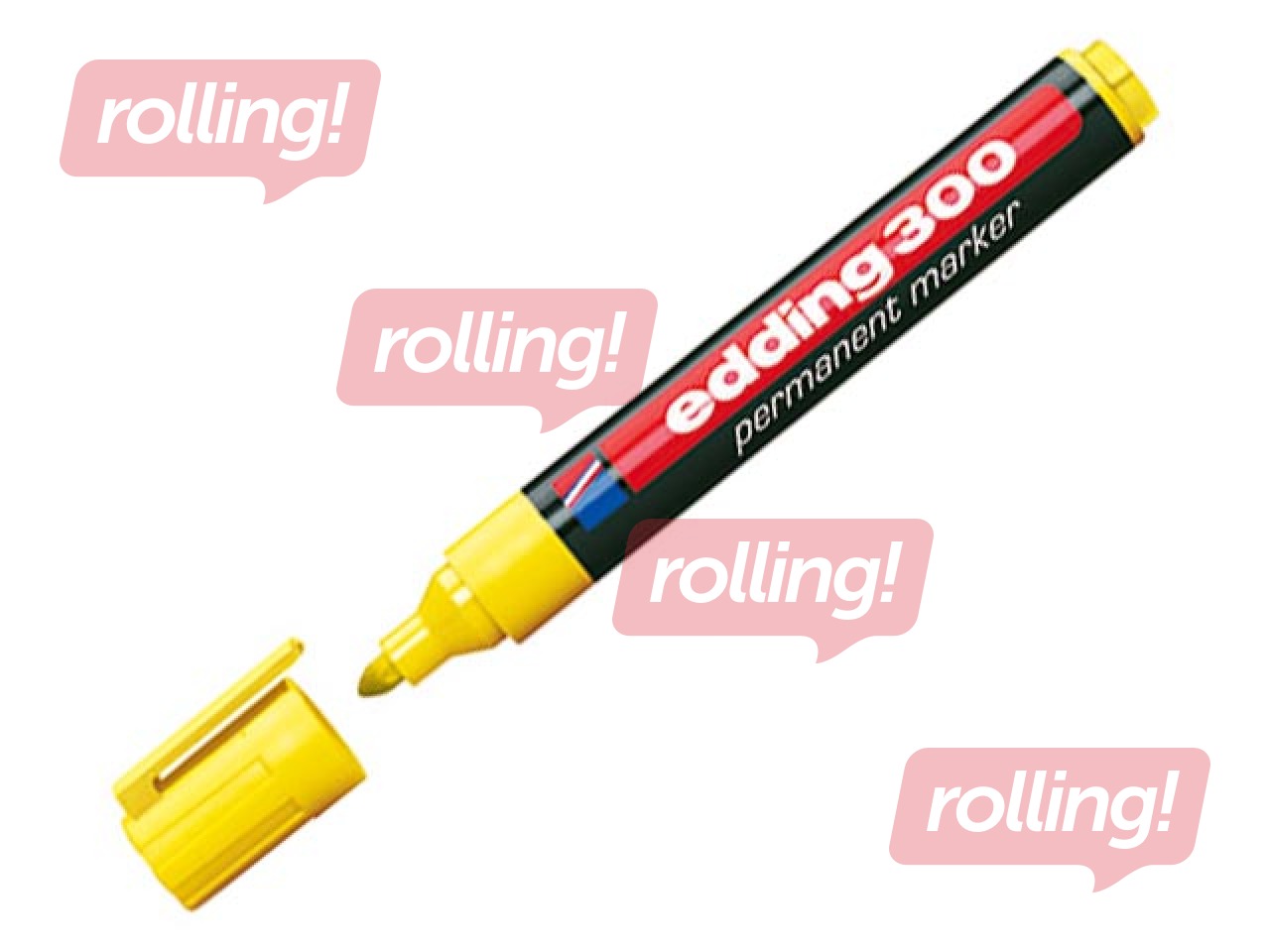 Permanentne marker Edding 300, kollane, 1.5-3mm