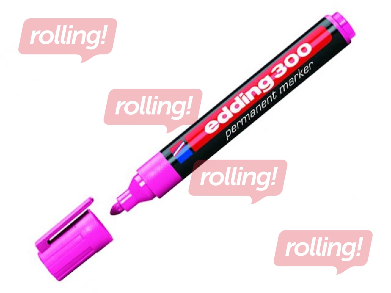 Permanentne marker Edding 300, roosa, 1.5-3mm