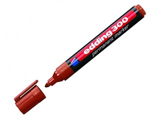 Перманентный маркер Edding 300, коричневый, 1.5-3mm