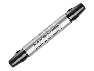Permanentais marķieris Forofis, divpusējs, apaļš/šķelts, 1-5mm/3 mm, melns