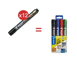 Püsimarker Pilot 400, must, 1.5-4mm + KINGITUS! Osta püsivad markerid ja saa kingitus!