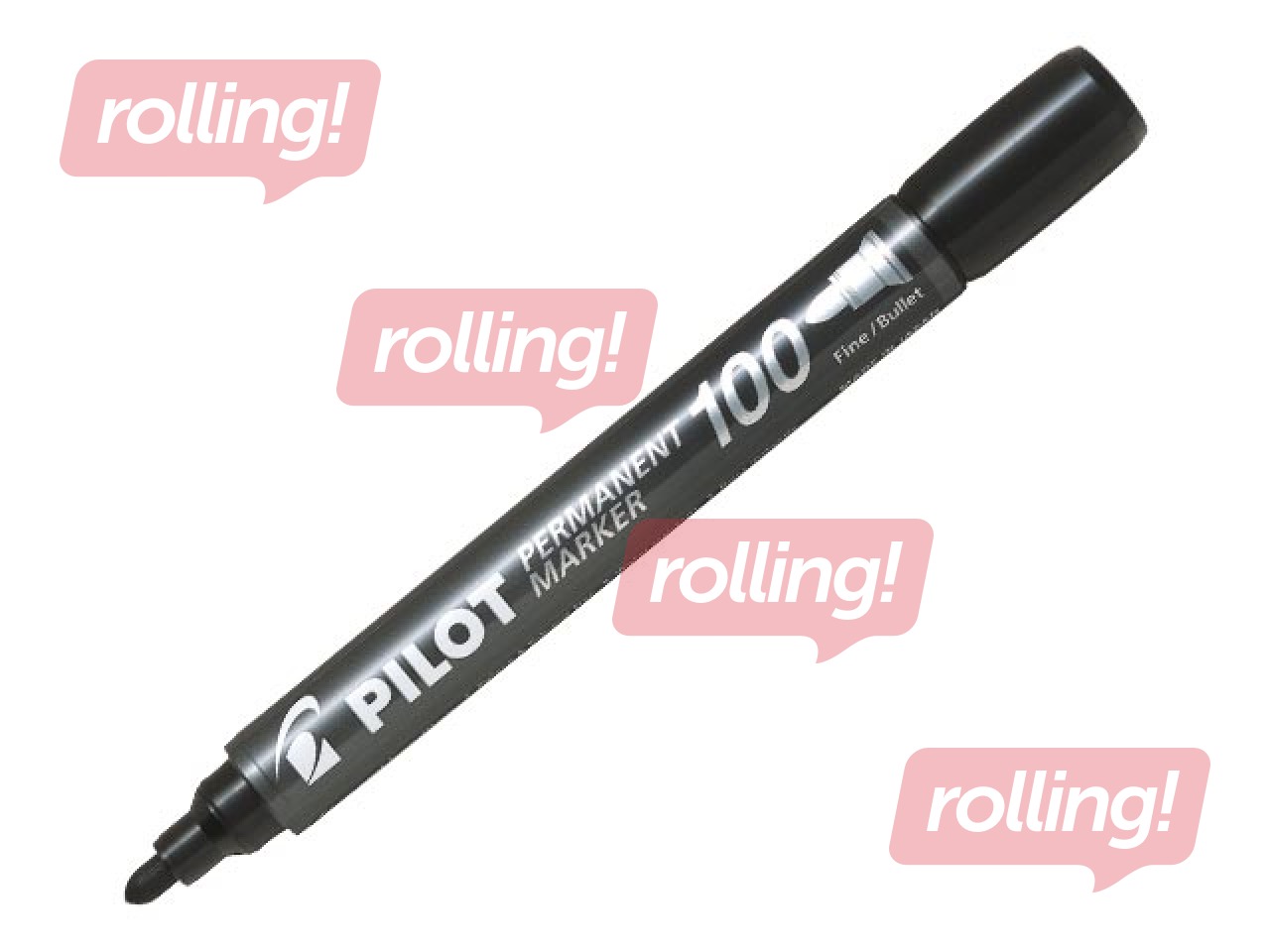 Перманентный маркер Pilot 100, чёрный, 1мм + АКЦИЯ! Купите перманентные маркеры и получите подарок!
