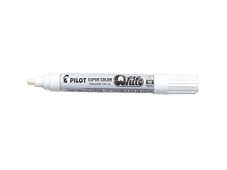 Перманентный маркер Pilot  Super Color, 2.0 mm, белый