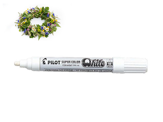 Püsimarker Pilot  Super Color, valge, 2mm +Jaanipäeva kingitus!