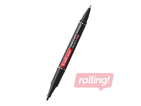 Перманентный маркер ErichKrause P-80, двусторонний, черный, 0.45/1.65мм