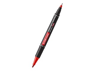 Permanent marker ErichKrause P-80, double-sided, red, 0.45/1.65mm