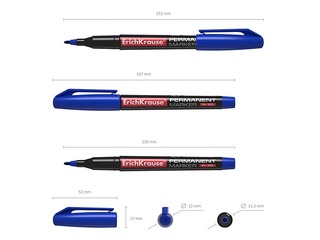 Permanent marker ErichKrause P-70, blue, 1mm