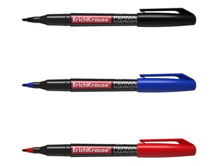 Püsivmarkerite komplekt ErichKrause P-70, 1 mm, 3 värvi