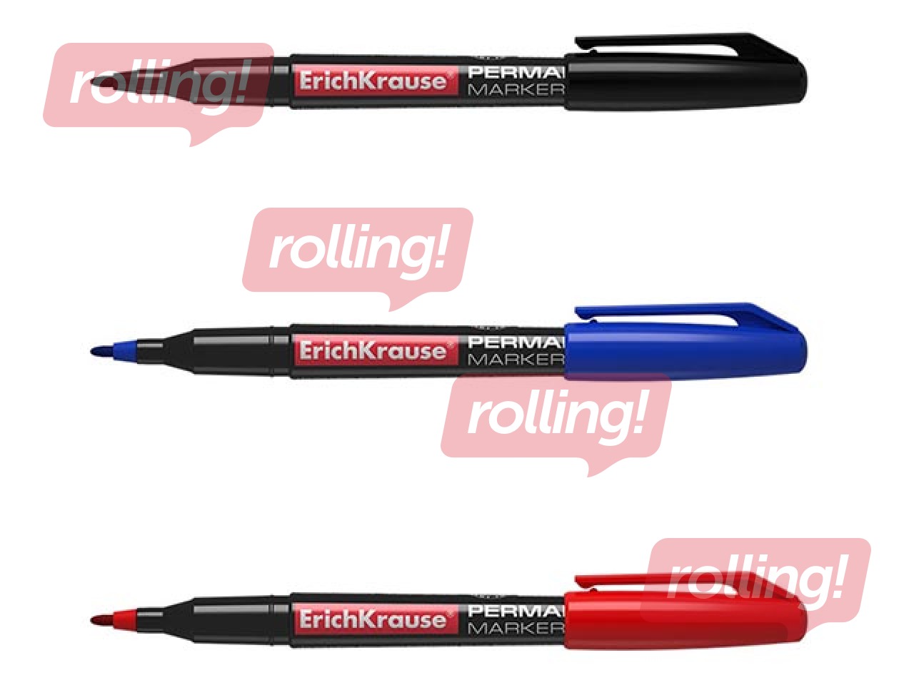 Püsivmarkerite komplekt ErichKrause P-70, 1 mm, 3 värvi