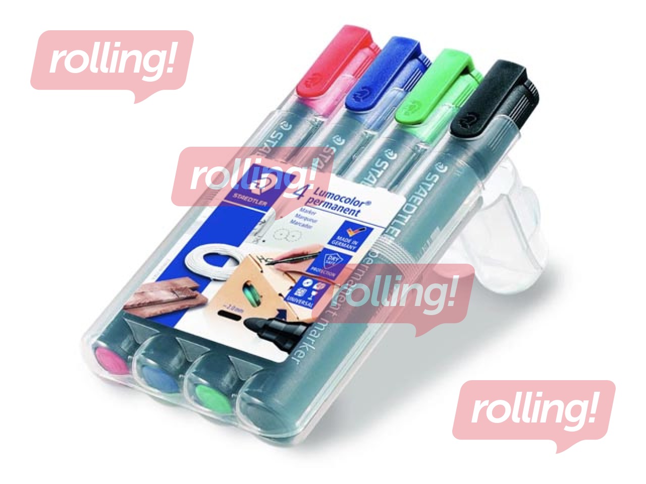 Püsimarkerite komplekt Staedtler Lumcolor 352, 2mm, 4 värvi