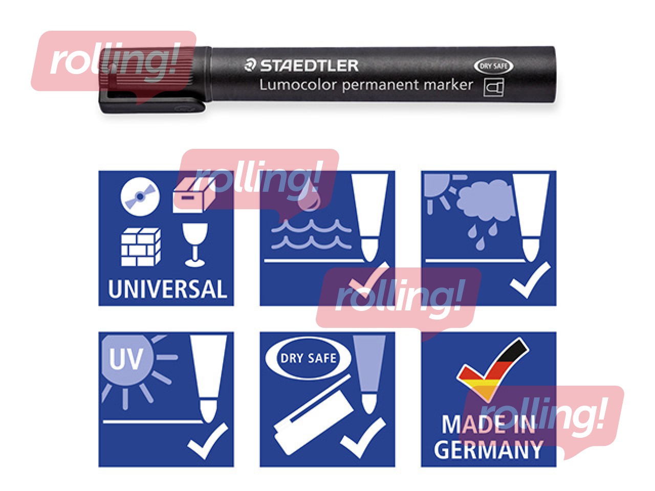 Püsimarkerite komplekt Staedtler Lumcolor 352, 2mm, 8 värvi
