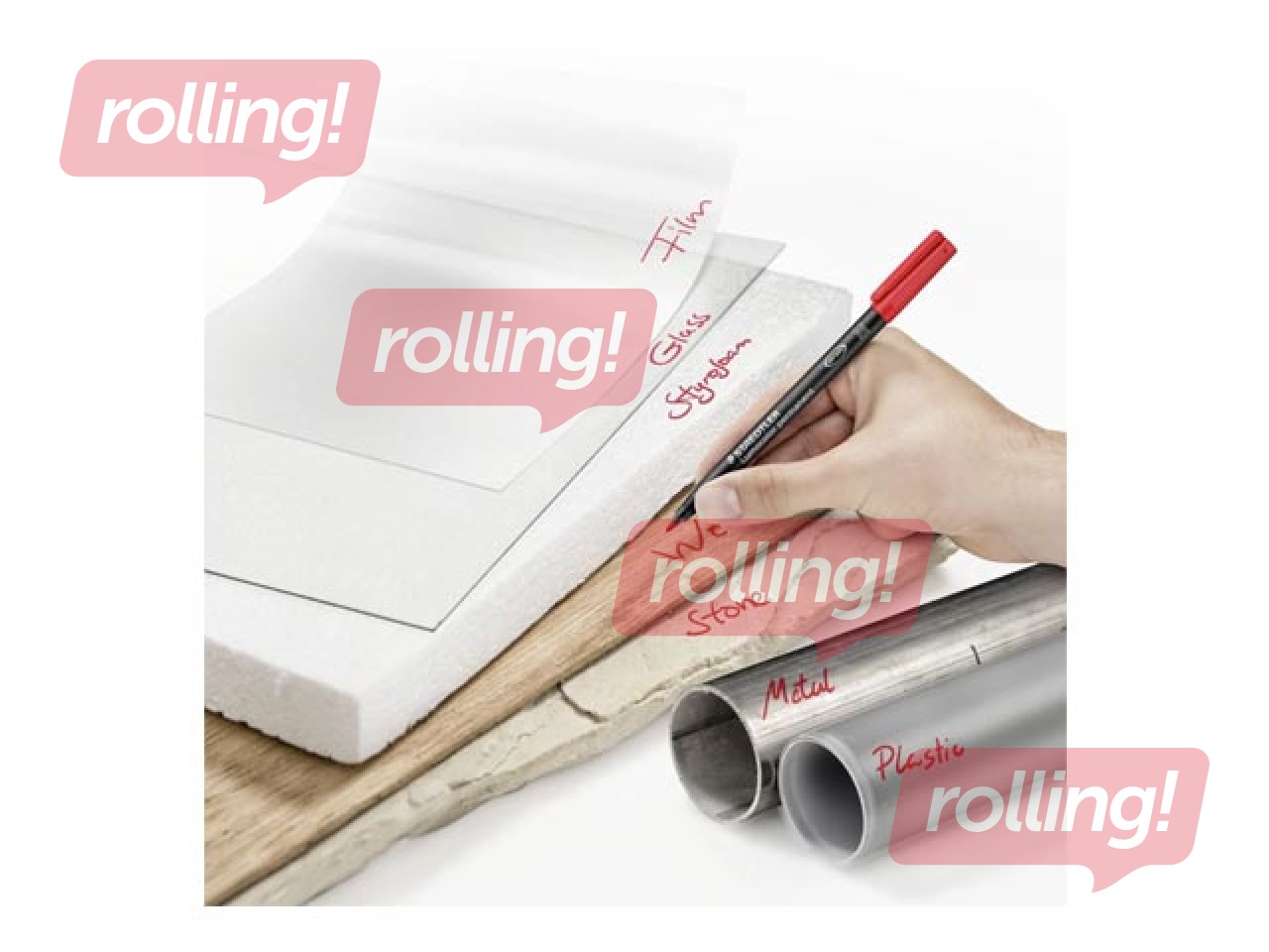 OHP Permanento marķieru komplekts Staedtler Lumcolor 317, 1mm, 6 krāsas