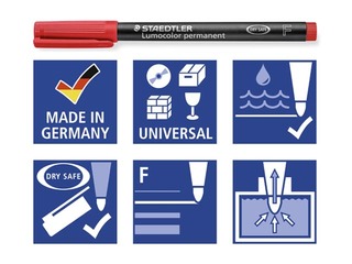 OHP püsimarkerid Staedtler Lumcolor 318, 0.6mm, 6 värvi