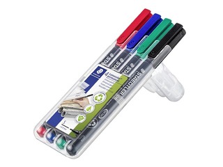 Permanent marker set Staedtler Lumocolor 313, 0.4mm, 4 colours
