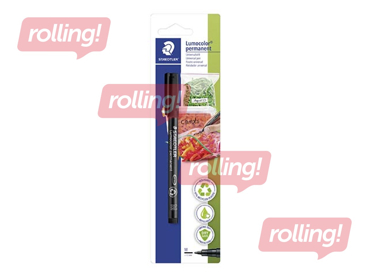 Перманентный маркер Staedtler Lumcolor 317, 1.0 mm, черный