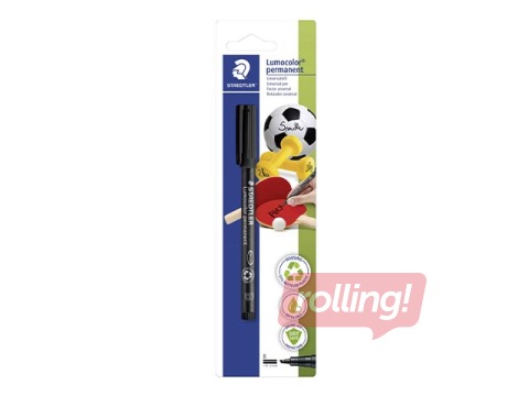 Перманентный маркер Staedtler Lumcolor 317, 1.0-2.5 mm, черный