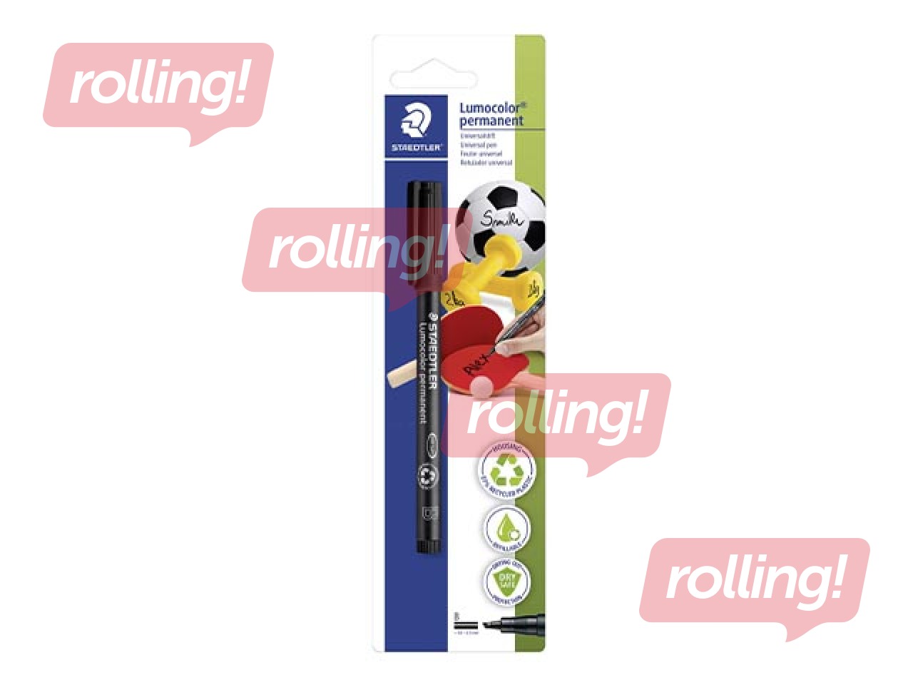 Püsimarker (sport) Staedtler Lumcolor 314, 1,0-2.5 mm, must