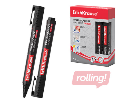 Permanents marķieris ErichKrause P-400, 2mm, melns
