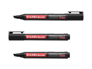 Permanent Marker ErichKrause P-500, black, 0.5–4.6mm