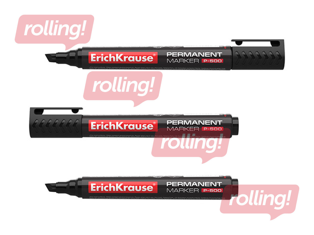 Permanent Marker ErichKrause P-500, black, 0.5–4.6mm