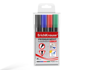 Permanento marķieru komplekts ErichKrause P-170, 4 krāsas 