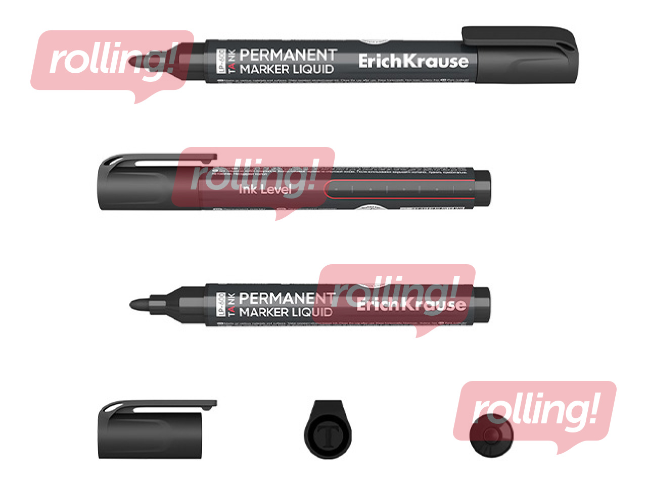 Permanent marker ErichKrause LP-600, 2.5mm, black