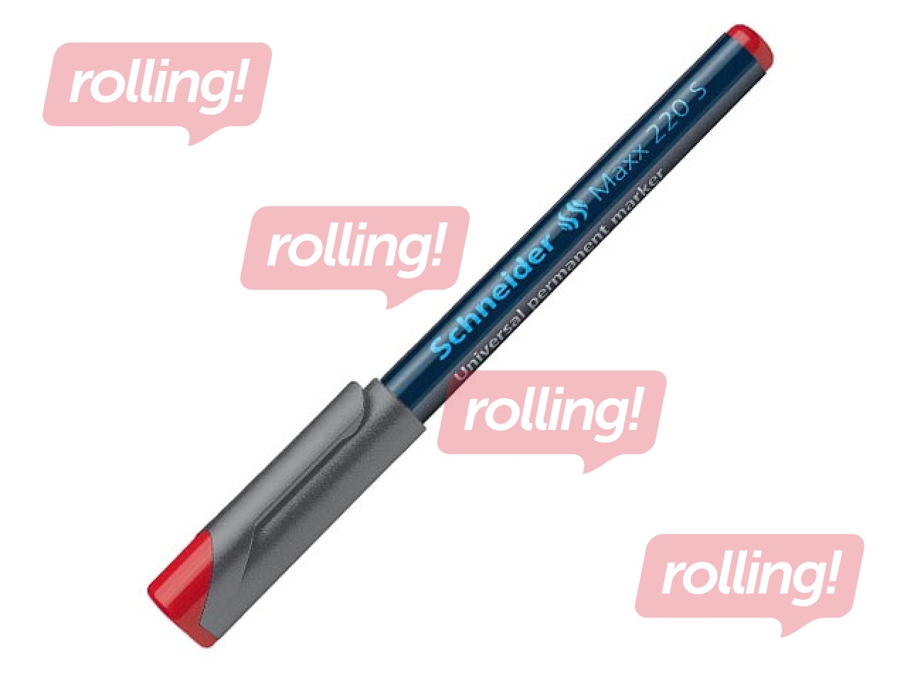 OHP permanentne marker Schneider, punane, 0.4mm