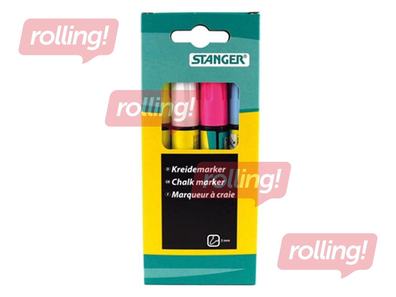 Chalk markers Stanger, 2-4 mm, 4-er set